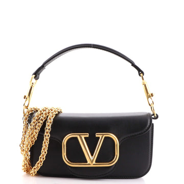 Valentino Garavani VLogo Loco Flap Shoulder Bag Leather Small