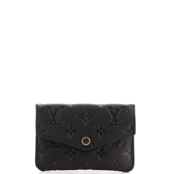 Louis Vuitton Key Pouch Monogram Empreinte Leather Black 2039101