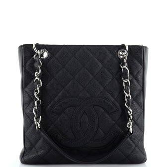 Chanel Petite Shopping Tote Quilted Caviar