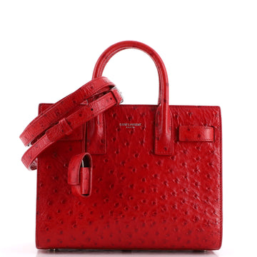 Saint Laurent Sac de Jour Bag Ostrich Nano
