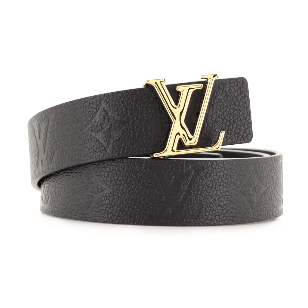 Louis Vuitton LV Initiales Reversible Belt Monogram Empreinte Leather  Medium Black 2159631