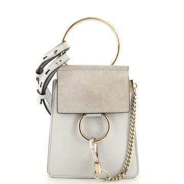 Chloe Faye Bracelet Crossbody Bag Leather and Suede Mini