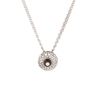 Chopard Happy Diamonds Ball Pendant Necklace 18K White Gold with Diamonds