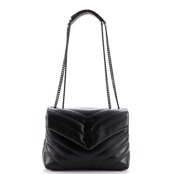 Saint Laurent LouLou Shoulder Bag Matelasse Chevron Leather Small