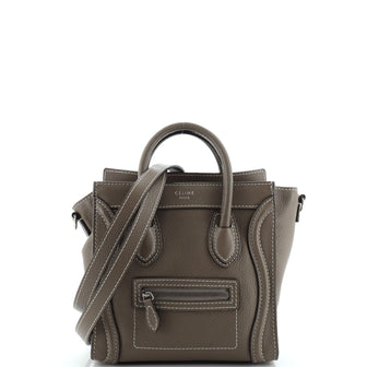 Celine Luggage Bag Grainy Leather Nano