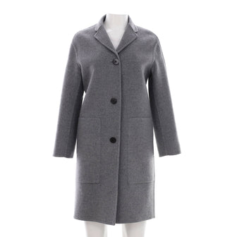 Hermes Women's Double Pocket Button Up Coat Cashmere