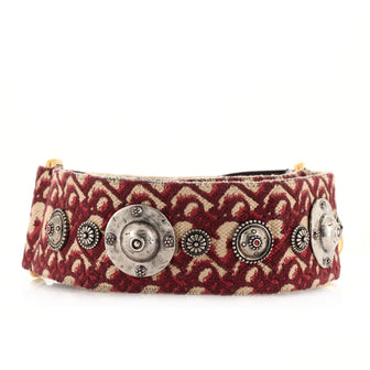 Christian Dior Bohemian Shoulder Strap Embellished Oblique Canvas