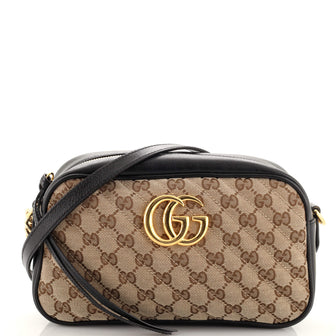 Gucci GG Marmont Shoulder Bag Diagonal Quilted GG Canvas Small