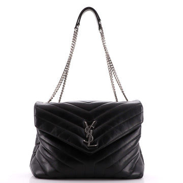 Saint Laurent LouLou Shoulder Bag Matelasse Chevron Leather Medium