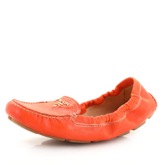 Prada Women's Logo Driving Loafers Leather