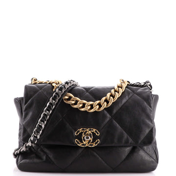 Chanel 19 Flap Bag Quilted Leather Large