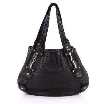 Gucci Pelham Shoulder Bag Guccissima Leather Small Black 2040802