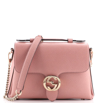 Gucci Interlocking Top Handle Bag (Outlet) Leather Small