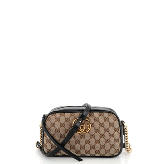 Gucci GG Marmont Shoulder Bag Diagonal Quilted GG Canvas Small