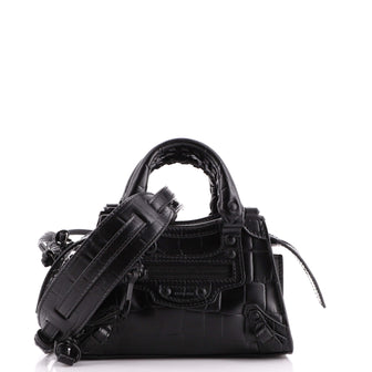 Balenciaga Neo Classic City Bag Crocodile Embossed Leather Nano