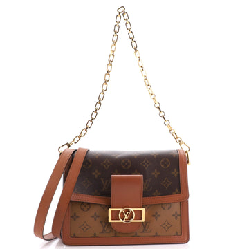 Louis Vuitton Dauphine Shoulder Bag Reverse Monogram Canvas MM