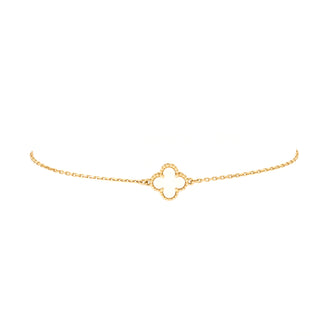 Van Cleef & Arpels Sweet Alhambra Bracelet 18K Yellow Gold and Mother of Pearl