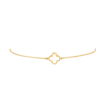 Van Cleef & Arpels Sweet Alhambra Bracelet 18K Yellow Gold and Mother of Pearl