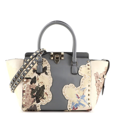 Valentino Garavani Rockstud Tote Printed Leather Small