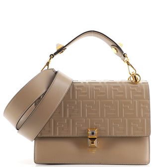 Fendi Kan I Bag Zucca Embossed Leather Medium