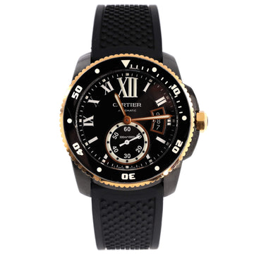 Cartier Calibre de Cartier Automatic Watch PVD Stainless Steel with Rose Gold and Rubber 42