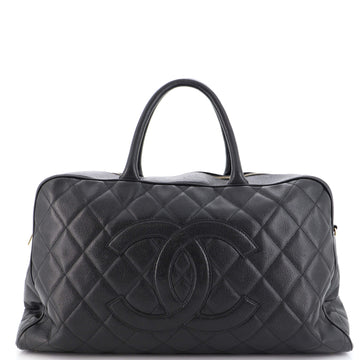 Chanel Timeless CC Bowler Bag Quilted Caviar XL