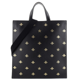 Gucci Convertible Soft Open Tote Printed Leather Tall