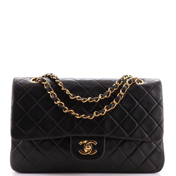 Chanel Vintage Classic Double Flap Bag Quilted Lambskin Medium