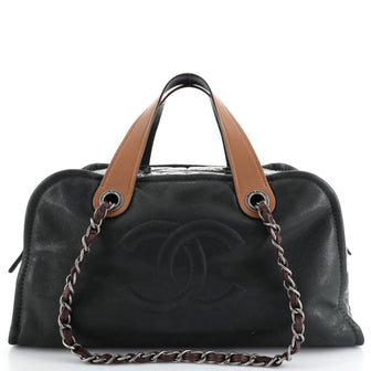 Chanel In the Mix Timeless Bowler Bag Iridescent Calfskin and Quilted Glazed Calfskin Large