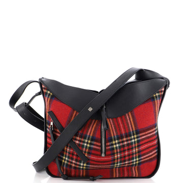 Loewe Hammock Bag Tartan and Leather Small