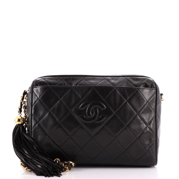 Chanel Vintage Front Pocket Camera Bag Quilted Lambskin Medium