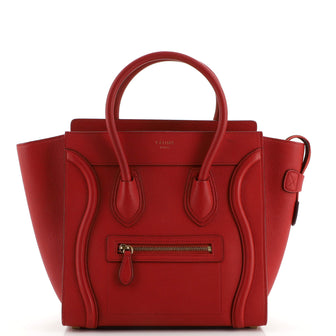 Celine Luggage Bag Grainy Leather Micro