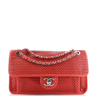Chanel Up In The Air Flap Bag Perforated Leather Medium