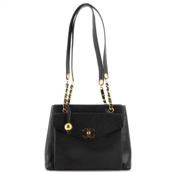 Chanel Vintage Front Pocket Tote Caviar Medium