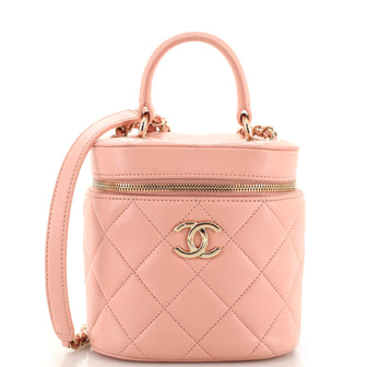 Chanel Trendy CC Top Handle Vanity Case Quilted Lambskin Small