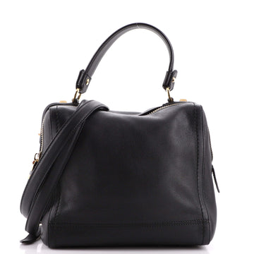 Salvatore Ferragamo Convertible Top Handle Satchel Leather Small