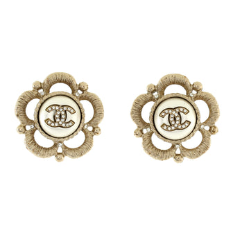 CHANEL Camellia Stud Earrings - Super stud Certified Authentic