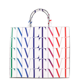 Valentino Garavani VLTN Times Tote Printed Leather