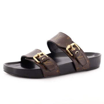 Louis Vuitton Women's Bom Dia Flat Mules Monogram Canvas
