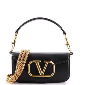 Valentino Garavani VLogo Loco Flap Shoulder Bag Leather Small