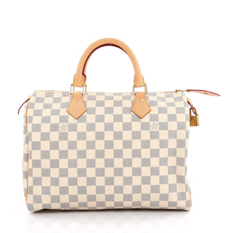 Louis Vuitton Speedy Handbag Damier 30 White 2043001