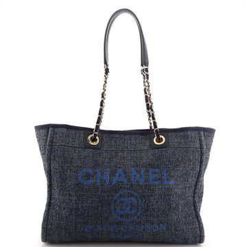 Chanel Deauville Tote Raffia with Glitter Detail Small