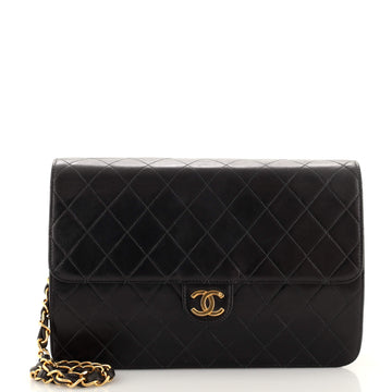 Chanel Vintage Clutch with Chain Quilted Leather Medium