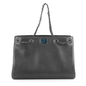 Chanel Open Chain Shopping Tote Caviar Large Black 2043701