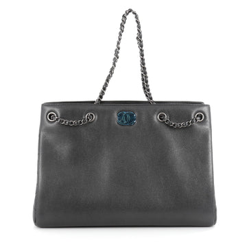 Chanel Open Chain Shopping Tote Caviar Large Black 2043701