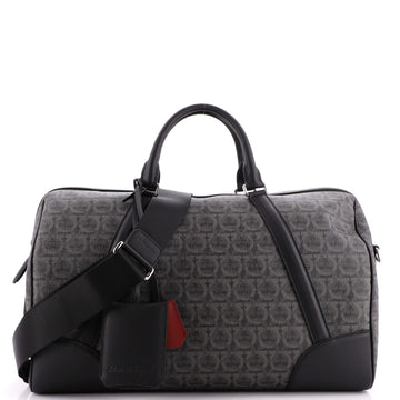 Salvatore Ferragamo Gancini Weekender Printed Coated Canvas Large