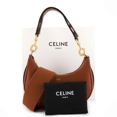 Celine Strap Ava Bag Leather Medium Brown 2043841