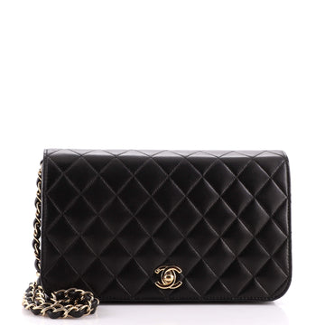 Chanel Vintage Full Flap Bag Quilted Lambskin Medium