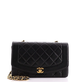 Chanel Vintage Diana Flap Bag Quilted Lambskin Medium