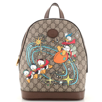 Gucci Disney Donald Duck Backpack Printed GG Coated Canvas Small